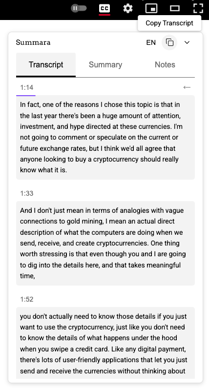 Copy Transcript