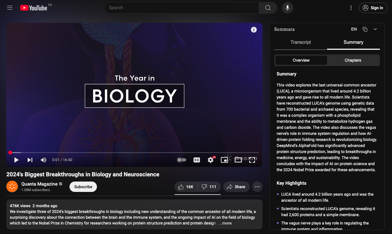 YouTube AI Summarizer and Transcript Reader Extension